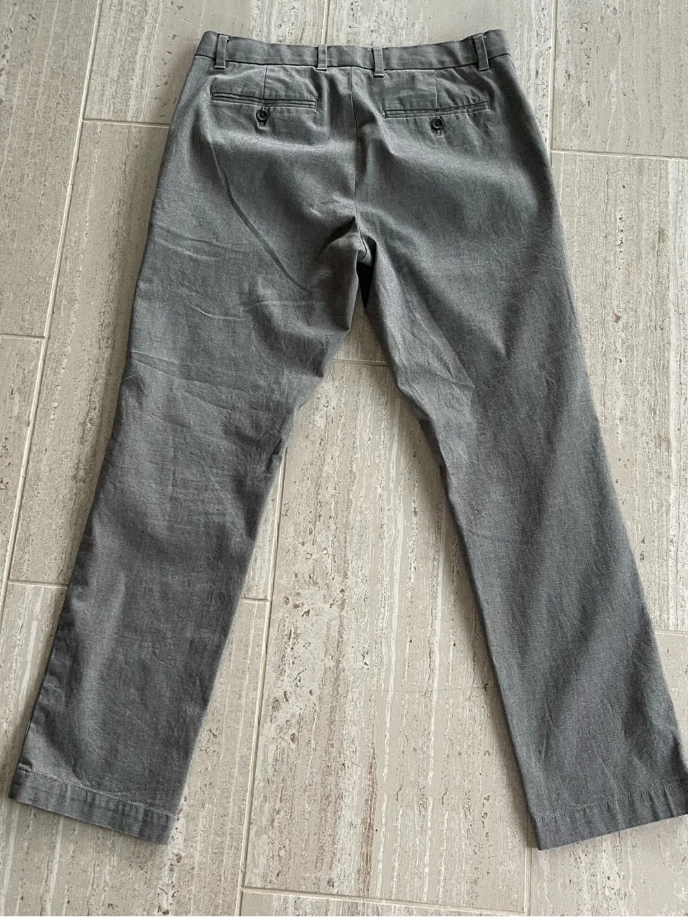 Banana Republic Aiden Pant Mens 33x32 Gray Stretch Casual Dress Pants